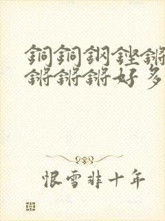 铜铜钢铿锵锵锵锵锵锵好多少阅读