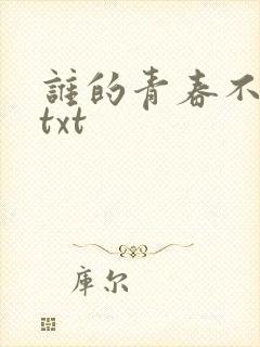 谁的青春不迷茫txt