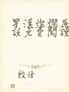 星汉灿烂原著小说免费阅读