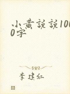 小黄说说1000字