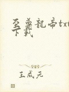 至尊龙帝txt下载