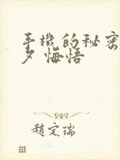 手机的秘密 七夕 悔悟