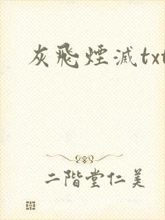 灰飞烟灭txt