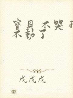 宝贝 不哭 我不动了