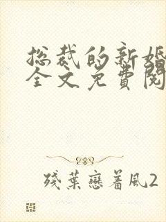 总裁的新婚罪妻全文免费阅读陆晋渊