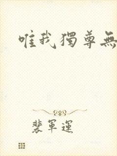 唯我独尊无弹窗