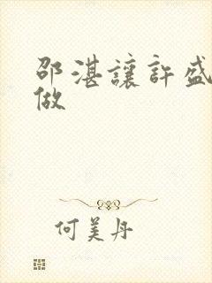 邵湛让许盛自己做