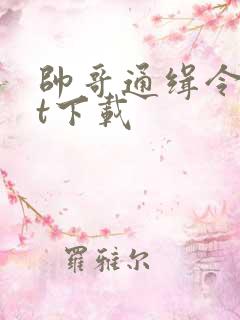 帅哥通缉令txt下载