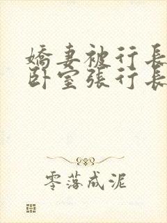 娇妻被行长抱进卧室张行长全文