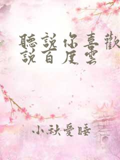 听说你喜欢我小说百度云