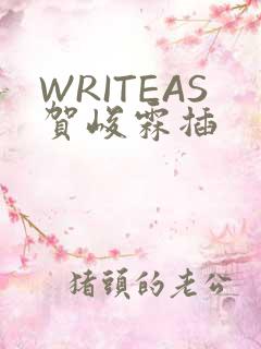 WRITEAS贺峻霖插