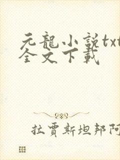元龙小说txt全文下载