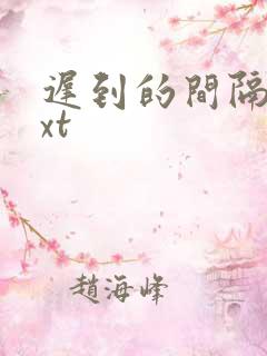 迟到的间隔年txt