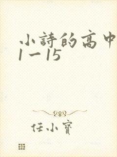 小诗的高中日记1一15