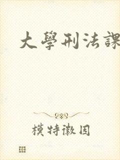 大学刑法课