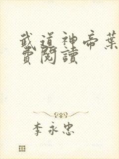 武道神帝叶辰免费阅读