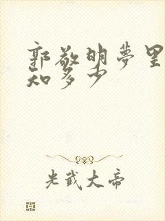 郭敬明梦里花落知多少