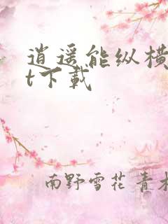 逍遥能纵横txt下载