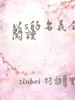 以s的名义全文阅读