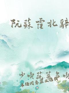 阮苏霍北辞小说