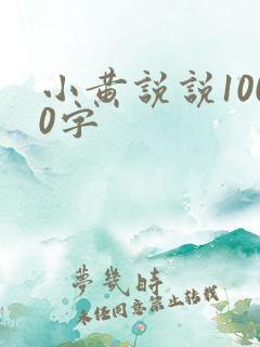 小黄说说1000字