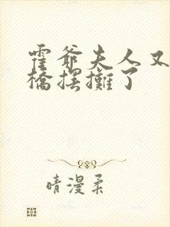 霍爷夫人又去天桥摆摊了