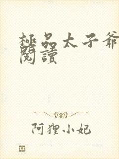 极品太子爷全文阅读