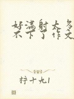 好满射太多了装不下了作文