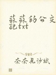 苏苏的公交车日记txt