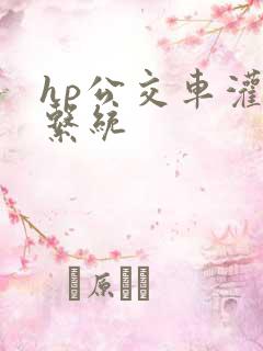 hp公交车灌溉系统