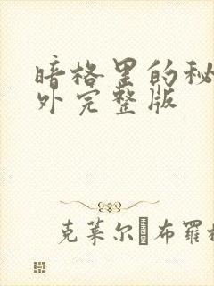 暗格里的秘密番外完整版