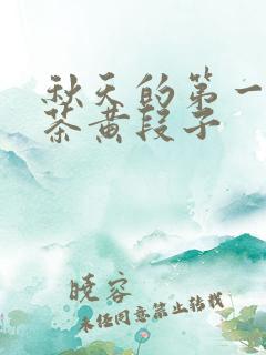 秋天的第一杯奶茶黄段子