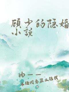 顾少的隐婚罪妻小说