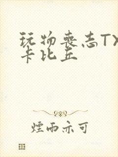 玩物丧志TXT卡比丘