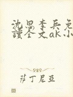 沈思李兵免费阅读全文ak小说