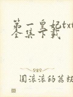 第一皇妃txt全集下载