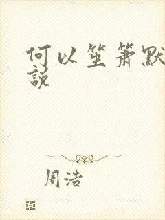 何以笙箫默 小说