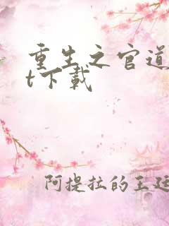 重生之官道txt下载