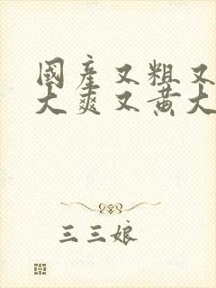 国产又粗又猛又大爽又黄大爷