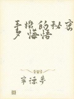 手机的秘密 七夕 悔悟