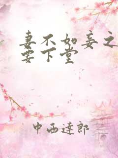 妻不如妾之夫人要下堂