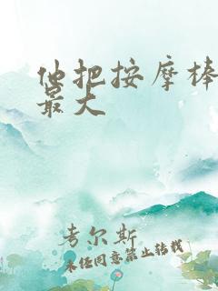 他把按摩棒开到最大