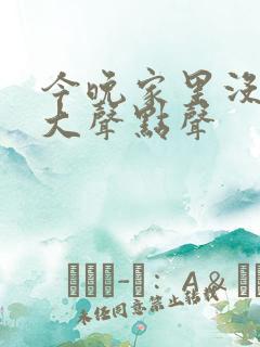 今晚家里没人叫大声点声