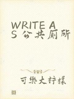 WRITE AS 公共厕所