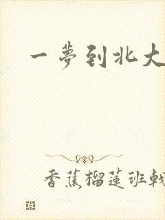 一梦到北大