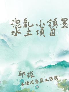 混乱小镇墨池砚水上项目