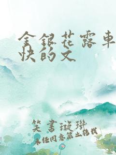 金银花露车速最快的文