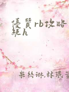 优质rb攻略系统h