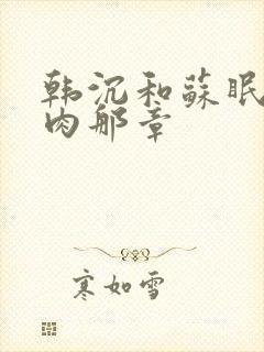 韩沉和苏眠的肉肉那章