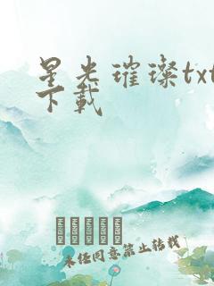 星光璀璨txt下载